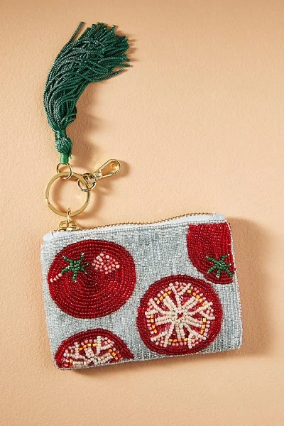 By Anthropologie Beaded Coin Purse: Summer Edition In Blue