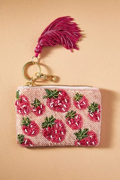 By Anthropologie Beaded Coin Purse: Summer Edition In Red