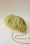 By Anthropologie Beaded Crochet Clutch In Green