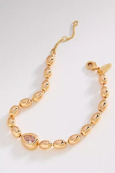 By Anthropologie Beaded Crystal Bracelet In Gold