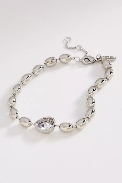 By Anthropologie Beaded Crystal Bracelet In Metallic