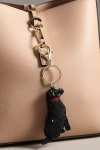 By Anthropologie Beaded Dog Bag Charm In Black