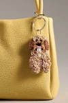 By Anthropologie Beaded Dog Bag Charm In Sand
