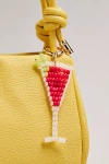 By Anthropologie Beaded Drinks Bag Charm In White
