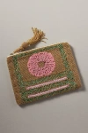 By Anthropologie Beaded Flat Pouch: Garden Party Edition In Gold