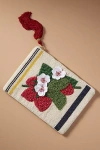 By Anthropologie The Fiona Large Beaded Pouch In Red