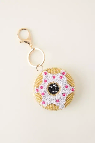 By Anthropologie Beaded Food Bag Charm In Gold