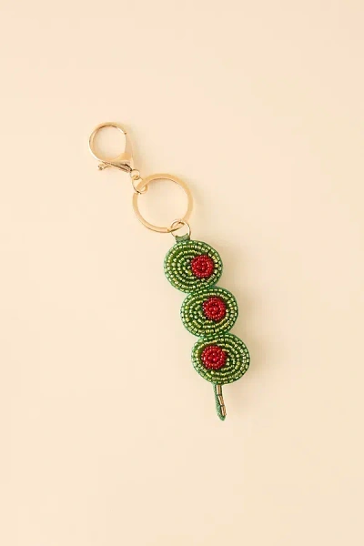 By Anthropologie Beaded Food Bag Charm In Green