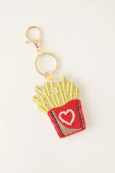 By Anthropologie Beaded Fries Bag Charm In Multi