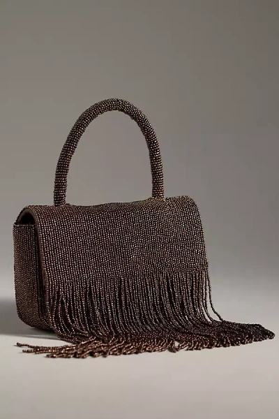 By Anthropologie Beaded Fringe Bag In Brown