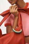 By Anthropologie Beaded Fruit Bag Charm In Red