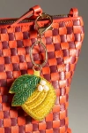 By Anthropologie Beaded Fruit Bag Charm In Yellow