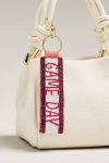 By Anthropologie Beaded Game Day Bag Charm In White