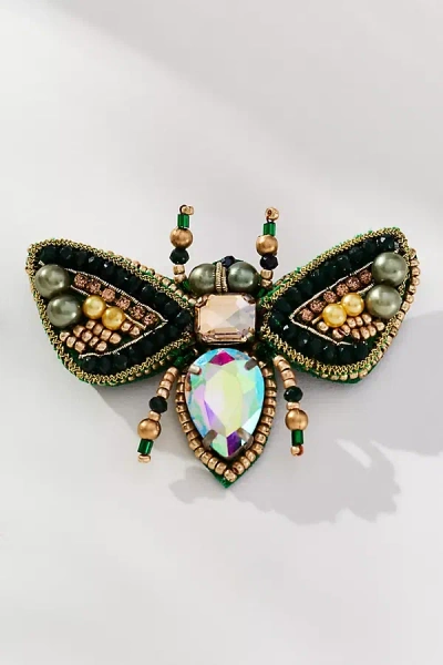 By Anthropologie Beaded Garden Brooch In Multi