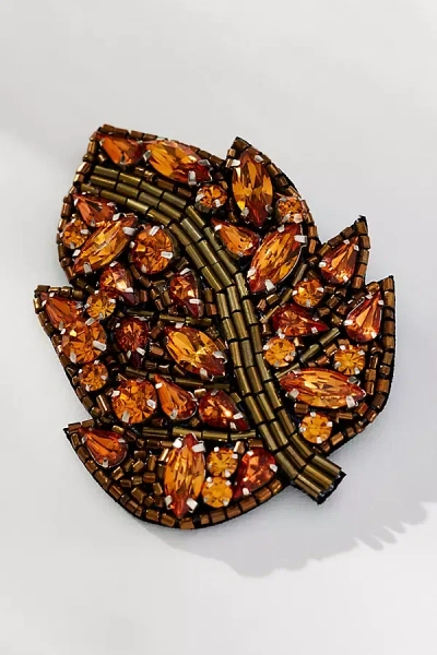 By Anthropologie Beaded Garden Brooch In Multi