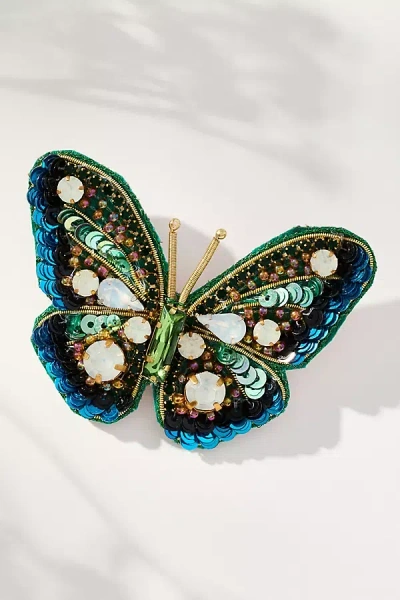 By Anthropologie Beaded Garden Brooch In Multi