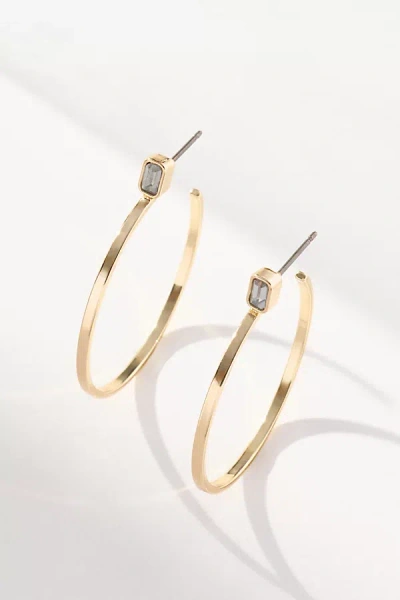 By Anthropologie Beaded Hoop Earrings