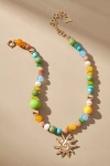 By Anthropologie Beaded Icon Charm Necklace In Gold