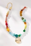 By Anthropologie Beaded Icon Charm Necklace In Multicolor