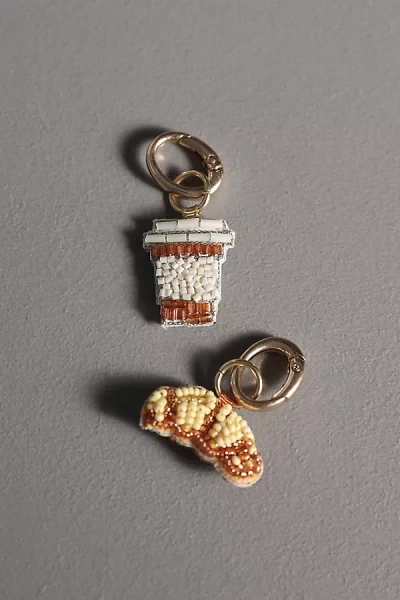 By Anthropologie Beaded Icon Shoe Charms In Brown