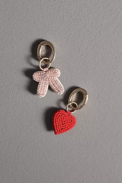 By Anthropologie Beaded Icon Shoe Charms In Red