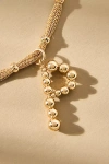 By Anthropologie Beaded Letter Monogram Necklace