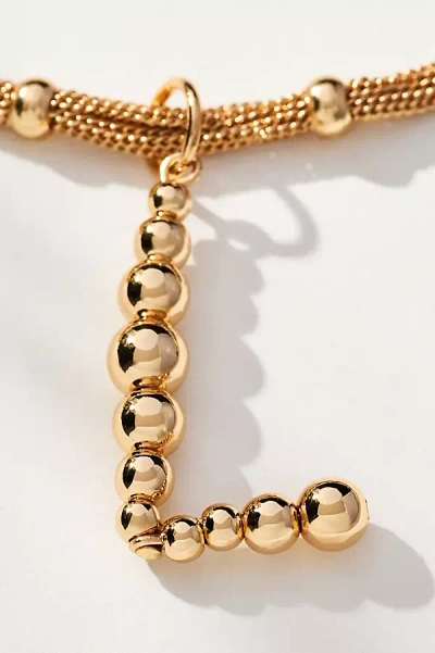 By Anthropologie Beaded Letter Monogram Necklace In Alphabet