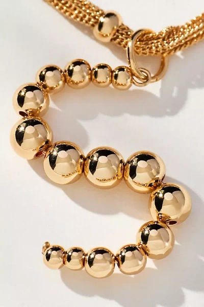 By Anthropologie Beaded Letter Monogram Necklace In Alphabet