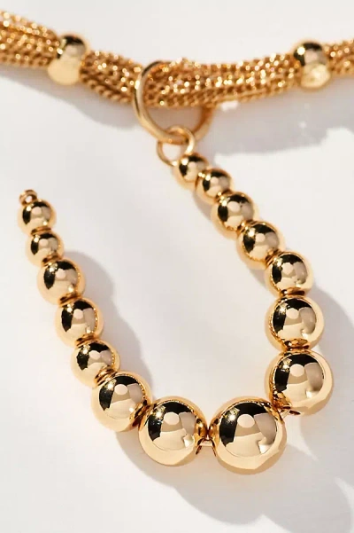 By Anthropologie Beaded Letter Monogram Necklace In Alphabet