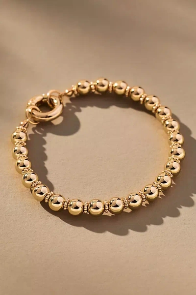 By Anthropologie Beaded Link Lock Bracelet In Gold