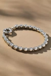 By Anthropologie Beaded Link Lock Bracelet In Silver