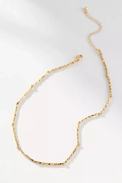 By Anthropologie Beaded Metal Necklace In Gold
