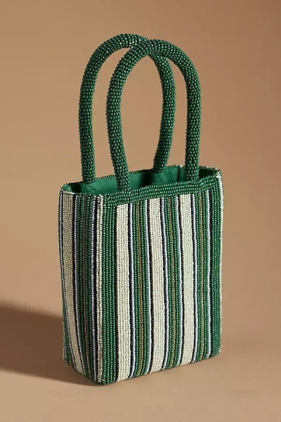 By Anthropologie Beaded Mini Tote In Multicolor