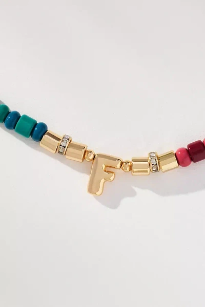 By Anthropologie Beaded Monogram Necklace