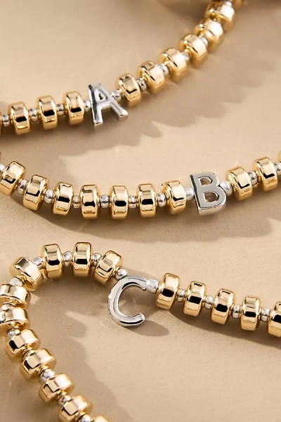 By Anthropologie Beaded Monogram Necklace In Alphabet