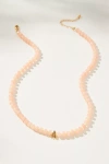 By Anthropologie Beaded Monogram Necklace In Neutral
