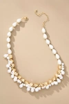 By Anthropologie Beaded Pearl Necklace In White