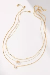 By Anthropologie Beaded Shell & Crystal Necklaces, Set Of 3 In White