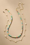 By Anthropologie Beaded Soleil Necklaces, Set Of 2