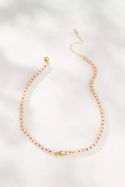 By Anthropologie Beaded Stone Necklace In Neutral