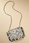 By Anthropologie Beaded Toile Clutch In Black
