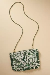 By Anthropologie Beaded Toile Clutch In Green