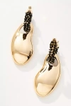 By Anthropologie Beaded Top Resin Drop Earrings In Gold