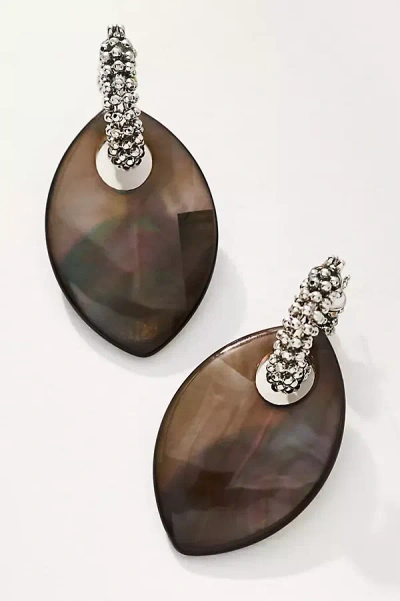 By Anthropologie Beaded Top Resin Drop Earrings In Multicolor