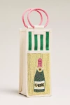 By Anthropologie Beaded Wine Holder Tote In Green