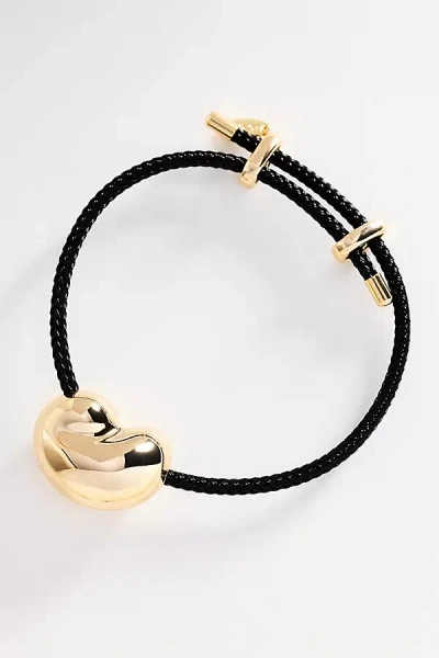 By Anthropologie Bean Pendant Cord Bracelet In Black