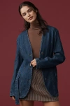 By Anthropologie Belted Denim Jacket In Blue