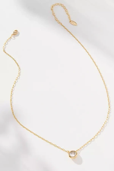 By Anthropologie Bezel Crystal Cirque Necklace In Gold