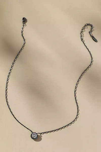 By Anthropologie Bezel Crystal Cirque Necklace In Metallic