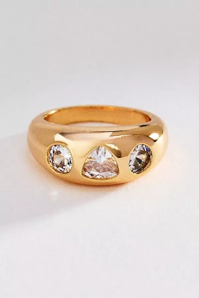 By Anthropologie Bezel Stone Ring In Gold